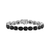 Thumbnail Image 0 of Cushion & Oval-Cut Black Onyx Line Bracelet Sterling Silver 7.5"