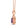 Thumbnail Image 2 of Le Vian Oval-Cut Amethyst Necklace 1/5 ct tw Diamonds 14K Strawberry Gold 19&quot;