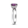 Thumbnail Image 2 of Oval-Cut Rhodolite Garnet & Diamond Ring 1/20 ct tw 10K White Gold