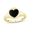 Thumbnail Image 1 of Heart-Shaped Black Onyx Ring 10K Yellow Gold