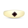 Thumbnail Image 3 of Square-Cut Garnet Signet Ring 10K Yellow Gold