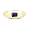 Thumbnail Image 3 of Emerald-Cut Amethyst Signet Ring 10K Yellow Gold