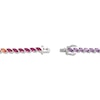 Thumbnail Image 2 of Marquise-Cut Multi Lab-Created Gemstone Rainbow Link Bracelet Sterling Silver 7.25"