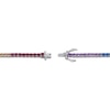 Thumbnail Image 2 of Multi Lab-Created Gemstone Rainbow Line Bracelet Sterling Silver 7.25"
