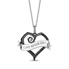 Thumbnail Image 1 of Disney Treasures The Nightmare Before Christmas Diamond Heart Necklace 1/10 ct tw Sterling Silver & Black Rhodium 19&quot;