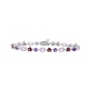 Thumbnail Image 1 of Heart-Shaped Rhodolite Garnet, Oval & Round-Cut Amethyst Bracelet Sterling Silver 7.25&quot;