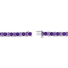 Thumbnail Image 2 of Cushion & Baguette-Cut Amethyst Bracelet Sterling Silver 7.25&quot;