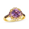 Thumbnail Image 1 of Le Vian Venetian Color on Color Cushion-Cut Amethyst Ring 1/6 ct tw Diamonds 14K Honey Gold