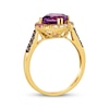 Thumbnail Image 3 of Le Vian Venetian Color on Color Cushion-Cut Amethyst Ring 1/6 ct tw Diamonds 14K Honey Gold