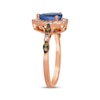 Thumbnail Image 2 of Le Vian Venetian Mosaic Pear-Shaped Tanzanite Ring 1/3 ct tw Diamonds 14K Strawberry Gold