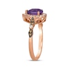 Thumbnail Image 2 of Le Vian Venetian Mosaic Pear-Shaped Amethyst Ring 1/3 ct tw Diamonds 14K Strawberry Gold