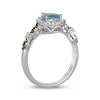 Thumbnail Image 3 of Le Vian Venetian Mosaic Pear-Shaped Aquamarine Ring 1/3 ct tw Diamonds 14K Vanilla Gold