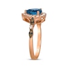 Thumbnail Image 2 of Le Vian Venetian Mosaic Pear-Shaped Blue Topaz Ring 1/3 ct tw Diamonds 14K Strawberry Gold