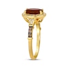 Thumbnail Image 2 of Le Vian Oval-Cut Garnet Ring 1/4 ct tw Diamonds 14K Honey Gold