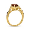 Thumbnail Image 3 of Le Vian Oval-Cut Garnet Ring 1/4 ct tw Diamonds 14K Honey Gold