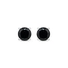 Thumbnail Image 2 of Black Onyx Solitaire Stud Earrings Sterling Silver