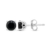 Thumbnail Image 3 of Black Onyx Solitaire Stud Earrings Sterling Silver