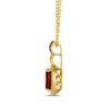 Thumbnail Image 2 of Le Vian Oval-Cut Garnet Necklace 1/5 ct tw Diamonds 14K Honey Gold 19&quot;