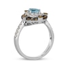 Thumbnail Image 3 of Le Vian Pear-Shaped Aquamarine Ring 7/8 ct tw Diamonds 14K Vanilla Gold