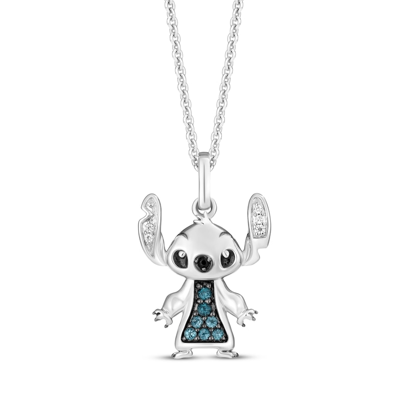 Main Image 2 of Disney Treasures Lilo & Stitch London Blue Topaz & Diamond Gift Set 1/20 ct tw Sterling Silver