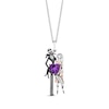 Thumbnail Image 1 of Disney Treasures The Nightmare Before Christmas Amethyst & Diamond Accent Necklace Sterling Silver & 10K Rose Gold