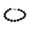 Thumbnail Image 1 of Black Onyx Beaded Bracelet Sterling Silver 7.5&quot;