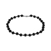 Thumbnail Image 1 of Black Onyx Beaded Necklace Sterling Silver 18&quot;