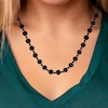 Thumbnail Image 4 of Black Onyx Beaded Necklace Sterling Silver 18&quot;