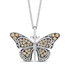 Thumbnail Image 0 of Disney Treasures Encanto Citrine & Diamond Butterfly Necklace 1/15 ct tw Sterling Silver 19"