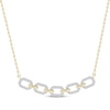 Thumbnail Image 1 of Linked Always Diamond Smile Necklace 1/2 ct tw 10K Yellow Gold 18&quot;