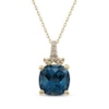 Thumbnail Image 1 of London Blue Topaz & Diamond Accent Necklace 10K Yellow Gold 18&quot;