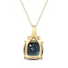 Thumbnail Image 3 of London Blue Topaz & Diamond Accent Necklace 10K Yellow Gold 18&quot;