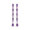 Thumbnail Image 2 of Pear, Oval & Round-Cut Amethyst Drop Earrings Sterling Silver