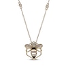 Thumbnail Image 1 of Opal & Diamond Bee Necklace 1/5 ct tw 10K Yellow Gold 18&quot;