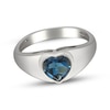 Thumbnail Image 1 of Heart-Shaped London Blue Topaz Ring Sterling Silver