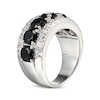 Thumbnail Image 2 of Black Agate & White Lab-Created Sapphire Ring Sterling Silver