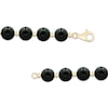 Thumbnail Image 1 of Black Onyx Bead Necklace 14K Yellow Gold 17"