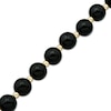 Thumbnail Image 2 of Black Onyx Bead Bracelet 14K Yellow Gold 7.5&quot;