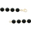 Thumbnail Image 3 of Black Onyx Bead Bracelet 14K Yellow Gold 7.5&quot;