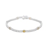 Thumbnail Image 0 of Citrine & White Lab-Created Sapphire Line Bracelet Sterling Silver 7.25"