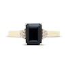 Thumbnail Image 3 of Octagon-Cut Black Onyx & Diamond Ring 1/20 ct tw 10K Yellow Gold