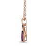 Thumbnail Image 2 of Le Vian Marquise-Cut Rhodolite Garnet Necklace 1/8 ct tw Diamonds 14K Strawberry Gold 19&quot;