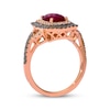 Thumbnail Image 3 of Le Vian Cushion-Cut Rhodolite Garnet Ring 1/2 ct tw Diamonds 14K Strawberry Gold