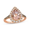 Thumbnail Image 0 of Le Vian Pear-Shaped Morganite Ring 1/2 ct tw Diamonds 14K Strawberry Gold