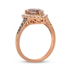 Thumbnail Image 2 of Le Vian Pear-Shaped Morganite Ring 1/2 ct tw Diamonds 14K Strawberry Gold