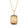 Thumbnail Image 1 of Le Vian Cushion-Cut Opal Necklace 1/3 ct tw Diamonds 14K Honey Gold 19&quot;