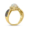 Thumbnail Image 2 of Le Vian Oval-Cut Opal & Multi-Gemstone Ring 1/2 ct tw Diamonds 14K Honey Gold