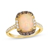 Thumbnail Image 1 of Le Vian Cushion-Cut Opal Ring 1/2 ct tw Diamonds 14K Honey Gold