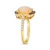 Thumbnail Image 2 of Le Vian Cushion-Cut Opal Ring 1/2 ct tw Diamonds 14K Honey Gold