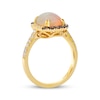 Thumbnail Image 3 of Le Vian Cushion-Cut Opal Ring 1/2 ct tw Diamonds 14K Honey Gold